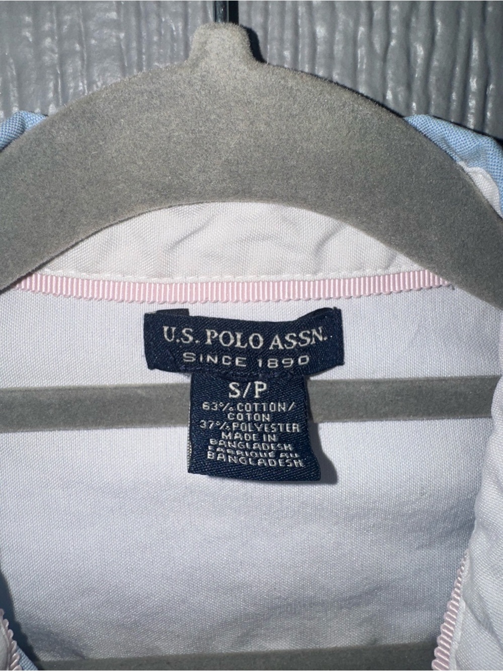 U.S. Polo Assn. Light Blue Button-Down Shirt with White Cuffs - Picture 3 of 4
